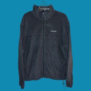 Columbia Men's Zip Up XXL 2XL Dark Grey Fleece Outdoor Jacket